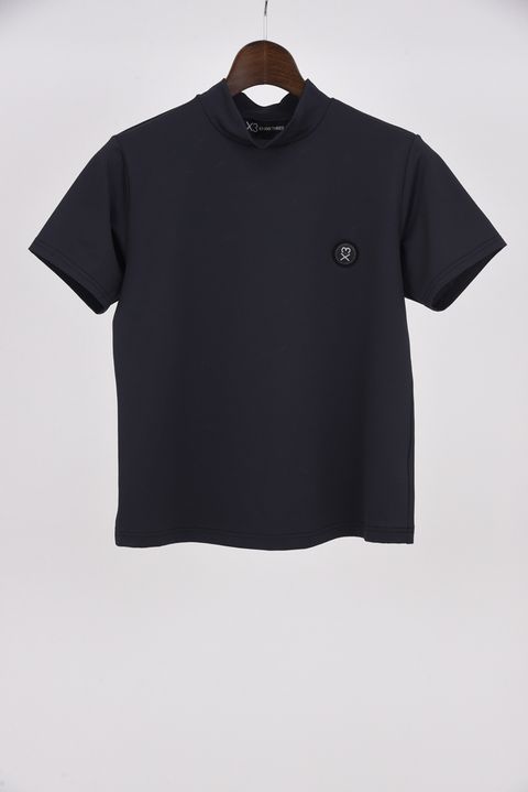 【26SS】【レディース】 DOT MESH MOCK TEE / ドットメッシュ モックネックTシャツ (ブラック)