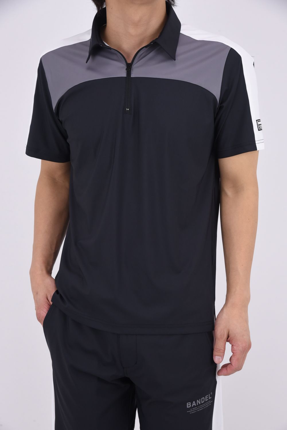 【26SS】 SWITCH ZIP POLO / 3カラー スウィッチ ジップポロシャツ (ブラック)