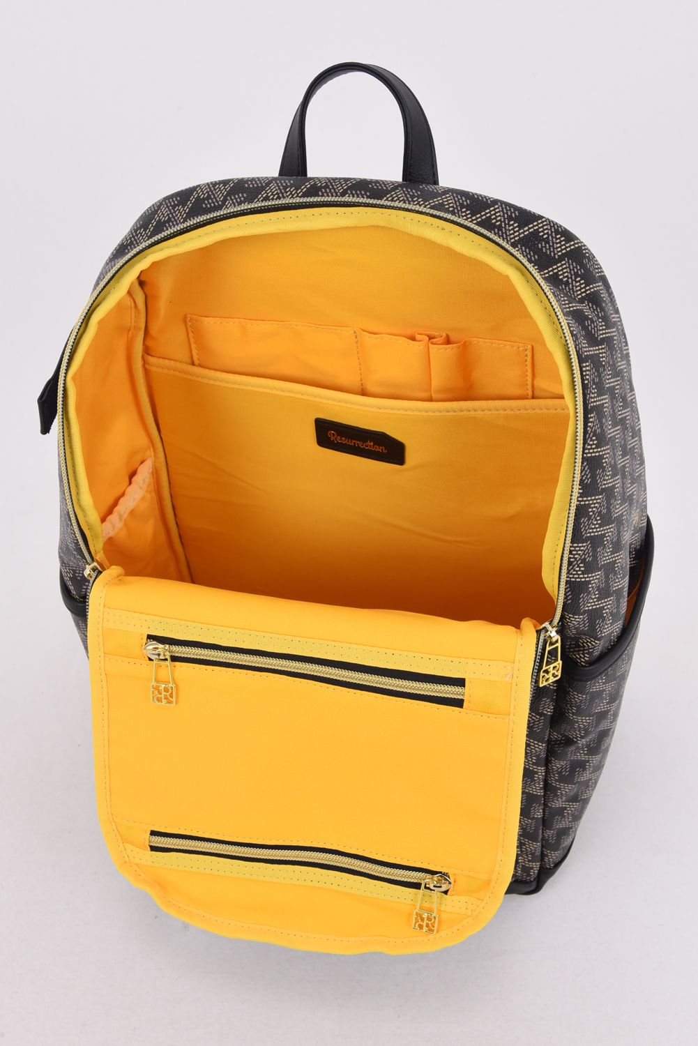 LARUS No.2 (ラルス) / ブランド オリジナルテキスタイル スリムタイプ バックパック (ダークブラック)*