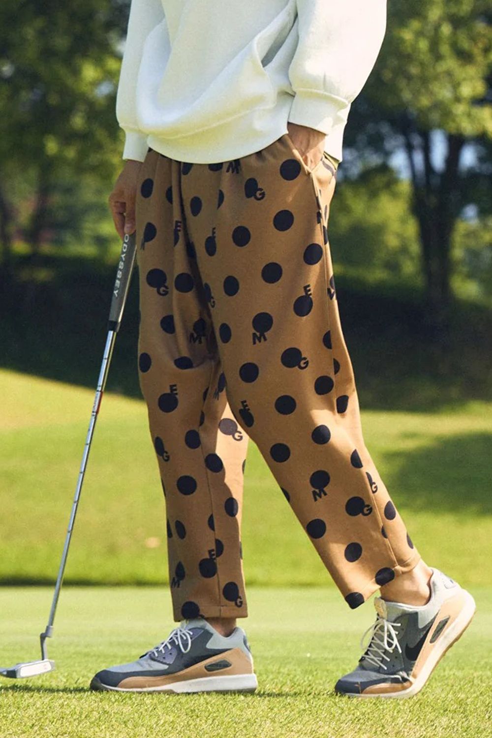 【26AW】 ORIGINAL PRINT DOT PANT / ドット柄プリント テーパードパンツ (ベージュ)