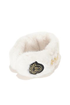 SVASTIKA FUR EARMUFFS / フェイクファー サークルスカル 2WAYイヤーマフ (ホワイト)