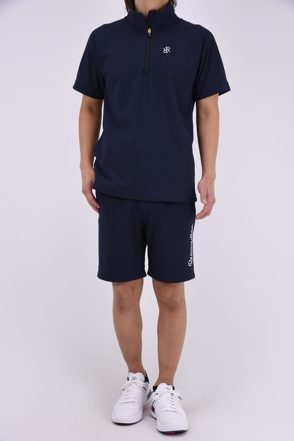 【26AW】 MENS DETACHABLE PANTS / ワッフル生地 ヘムデタッチャブル 2WAYパンツ (ネイビー)*