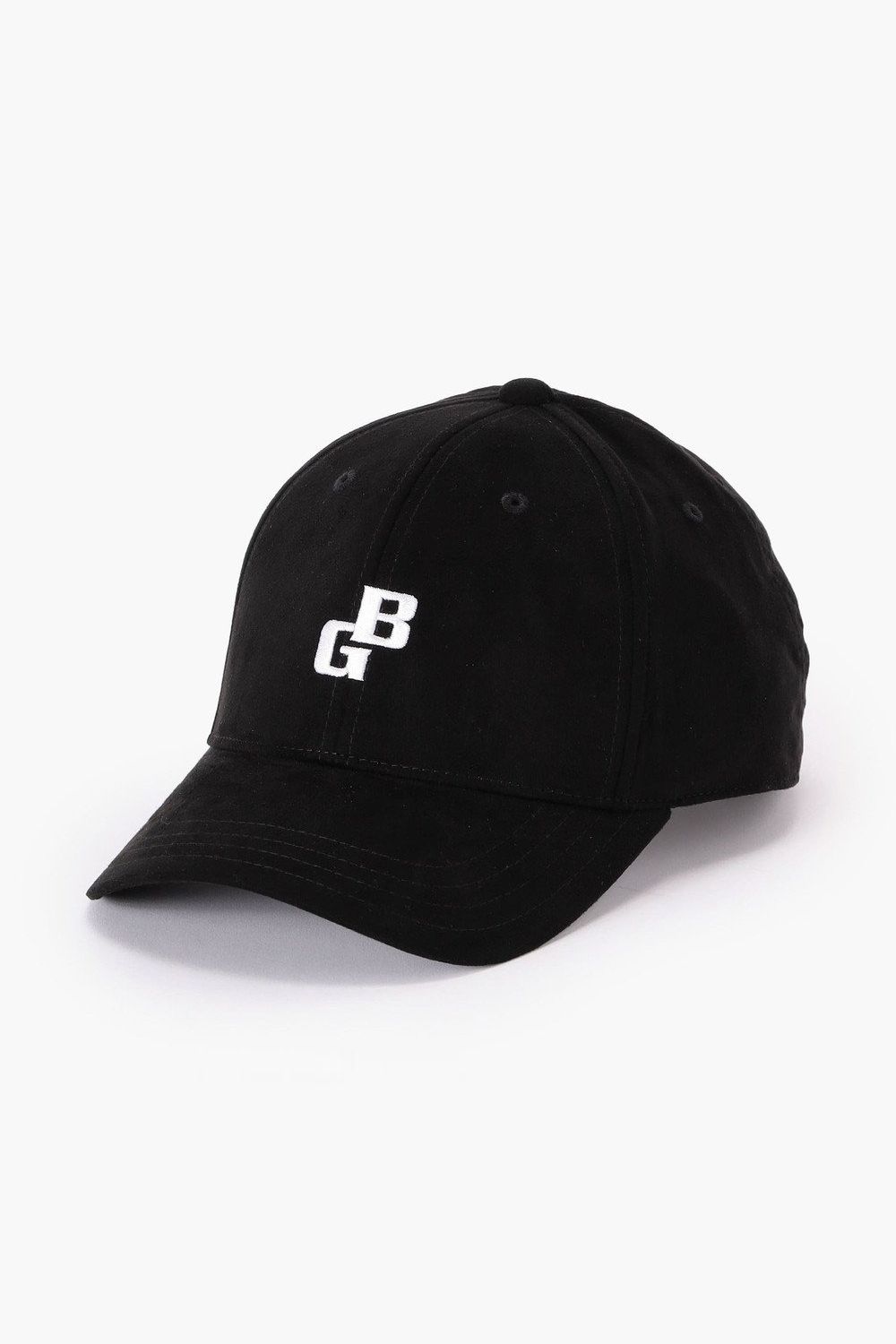 【26AW】 MEN’S SUEDE SMALL BG LOGO CAP / スウェード素材 スモールBGロゴ キャップ (ブラック)