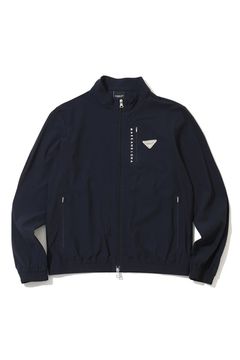【26SS】【CODE COLLECTION】 THZJ / ストレッチナイロンタフタ ジャカードテープ ジップアップブルゾン (ネイビー) (4月中旬入荷予定)