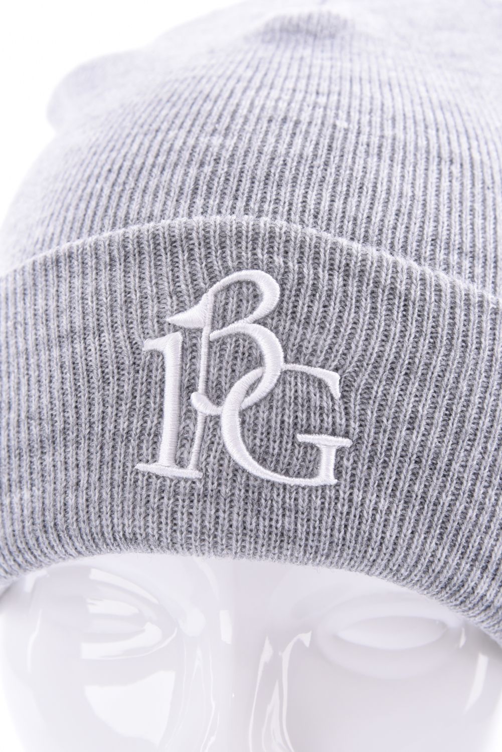 【26AW】 CUFFED KNIT BEANIE 113G LOGO / 113Gロゴ刺繍 アクリルニットキャップ (グレー)