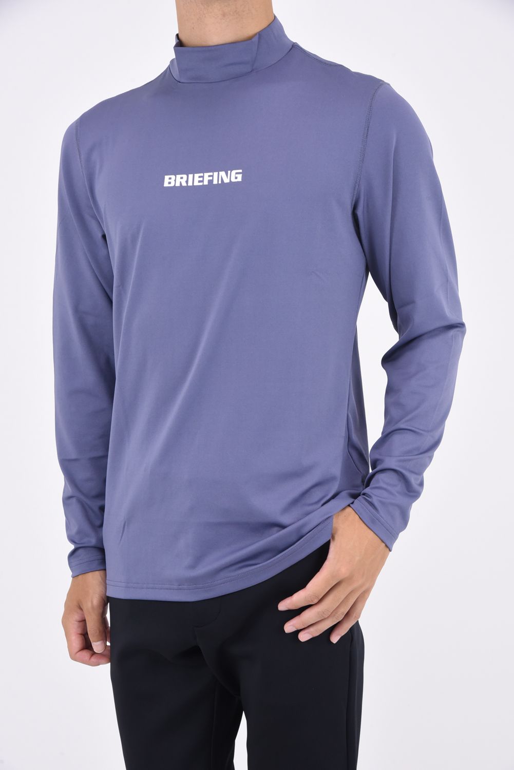 BRIEFING - MENS TOUR LS HIGH NECK BBG231 / ブランドロゴ ロング