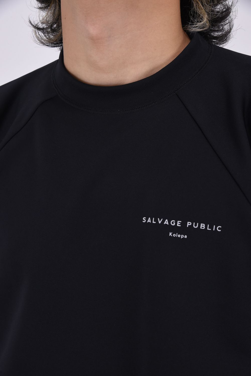 Ikaika Fleece Crewneck / 裏起毛フリース スタンプロゴ クルーネックスウェット (ブラック)