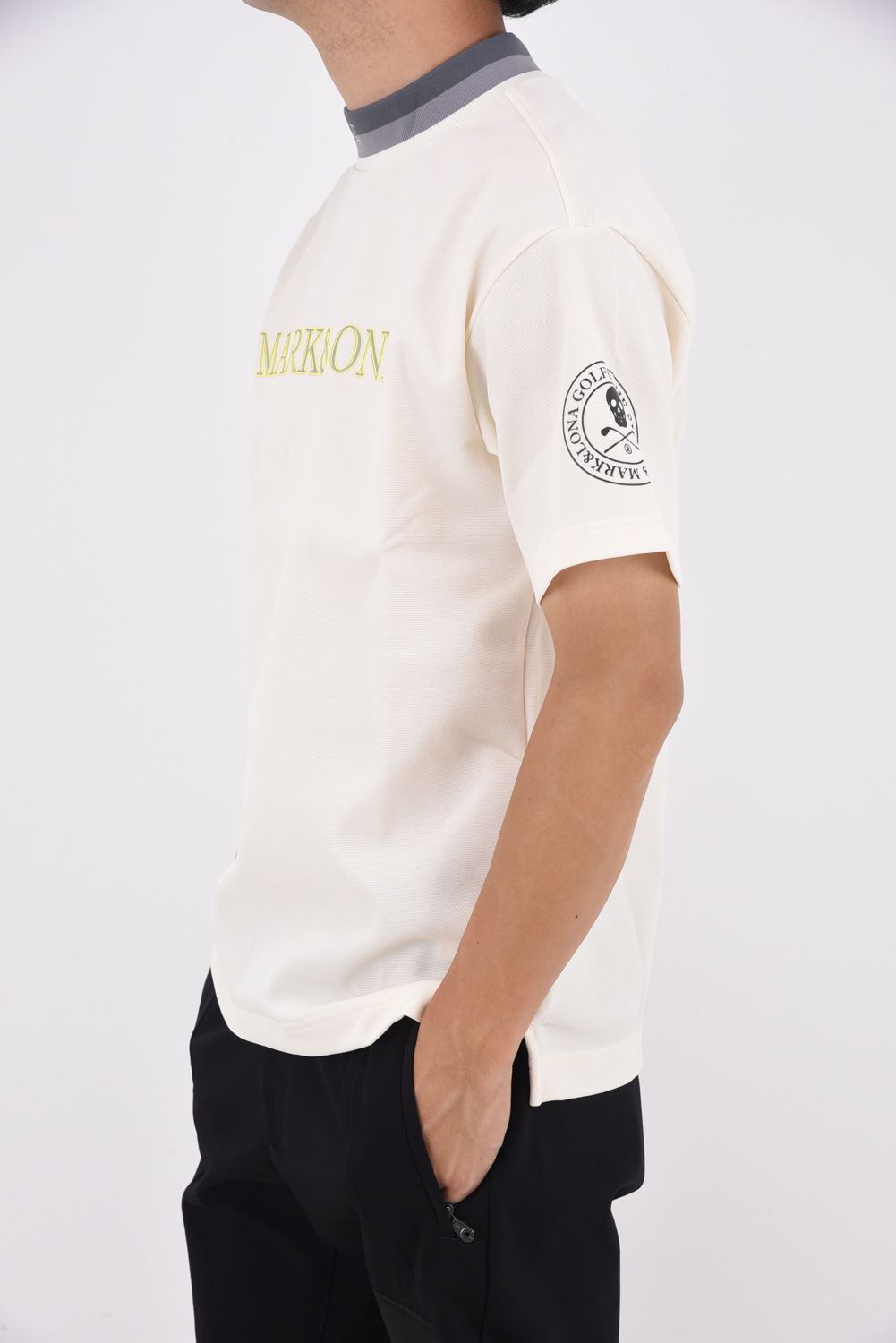 ATLANTIS MOCK TEE / ロゴプリント モックネック (オフホワイト)