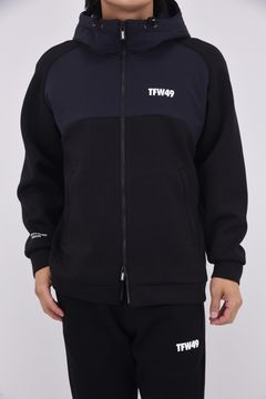 【25AW】 CARDBOARD MATERIAL FULL ZIP HOODIE / ダンボール素材 フルジップパーカー (ブラック)