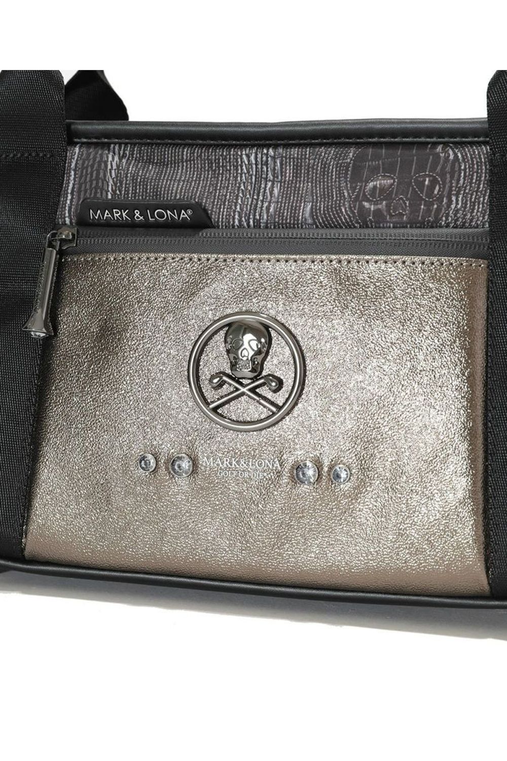 【2024AW 木村拓哉さん着用 VOL.3】 OLSON LUXE CART BAG / クロコダイル調モノグラムパターン 高密度ナイロン カートバッグ (ブラック/ブラック）