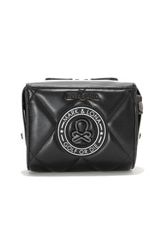 ETERNAL QUILTED 2-WAY BELT BAG / シンセティックレザー サークルスカル キルティング 2WAYウエストポーチ (ブラック)