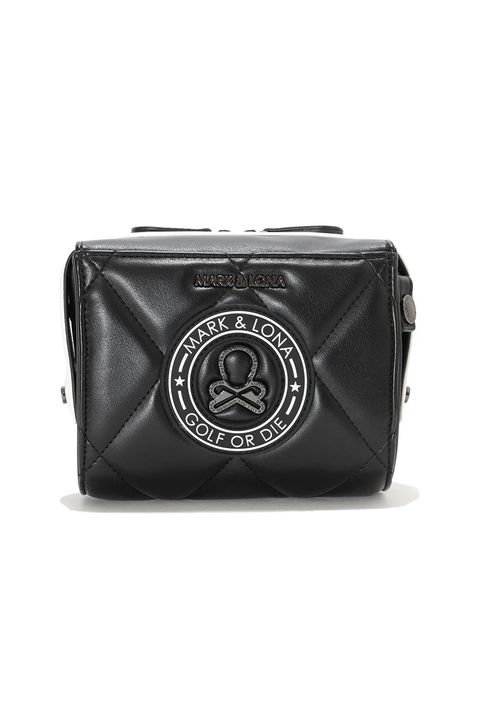 ETERNAL QUILTED 2-WAY BELT BAG / シンセティックレザー サークルスカル キルティング 2WAYウエストポーチ (ブラック)