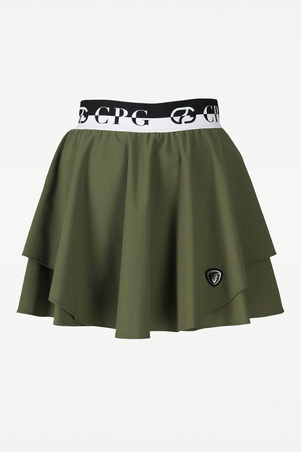 <新品未使用>CPG GOLF フレアメッシュレイヤードスコート GREEN CPG GOLF - 【レディース】 フレアメッシュレイヤードスカート