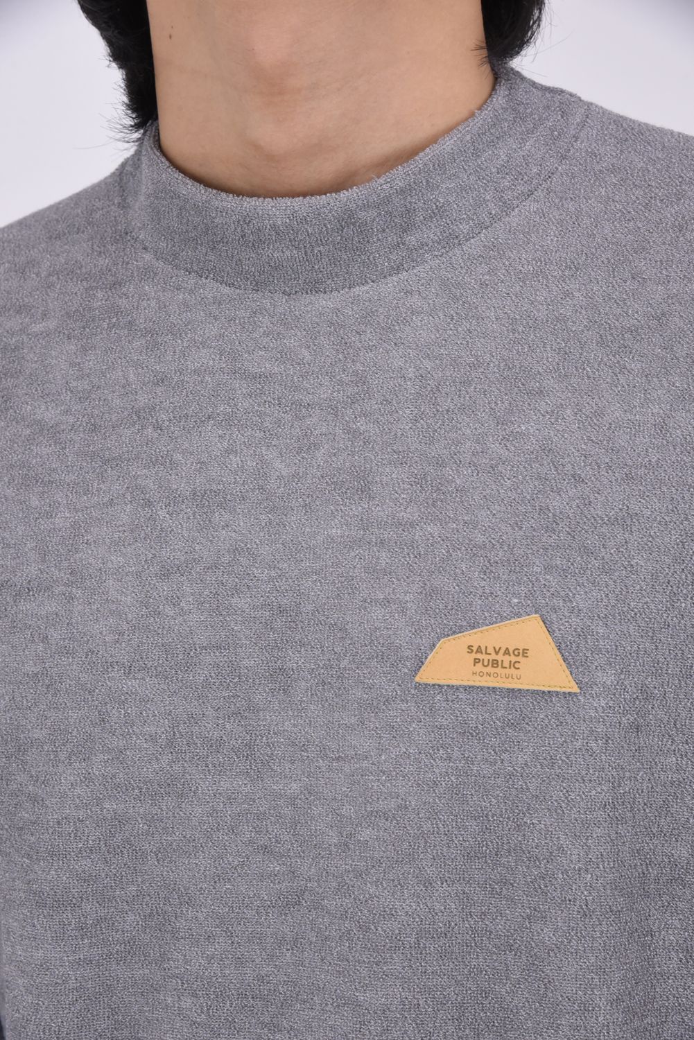 【26SS】 3.6PILE Mockneck SS / 3.6パイル モックネックTシャツ (グレー)