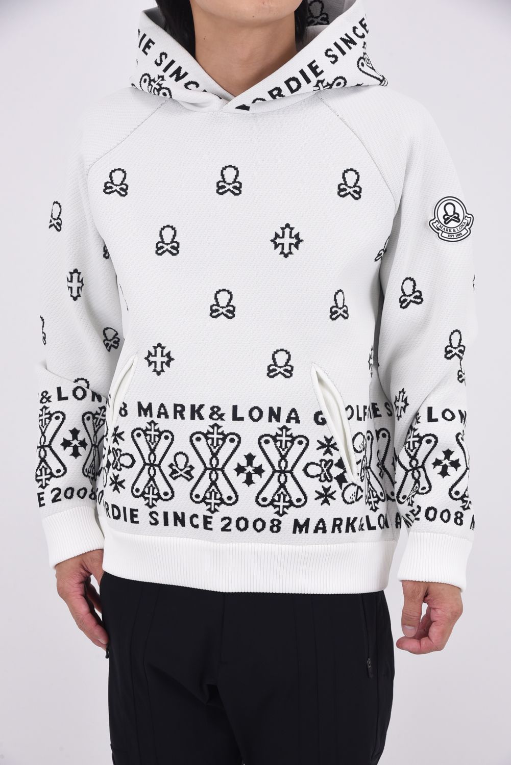 MARK&LONA マークアンドロナ　セットアップ　総柄　メンズ　ゴルフ　スカル MARK&LONA マークアンドロナ セットアップ 総柄 メンズ ゴルフ