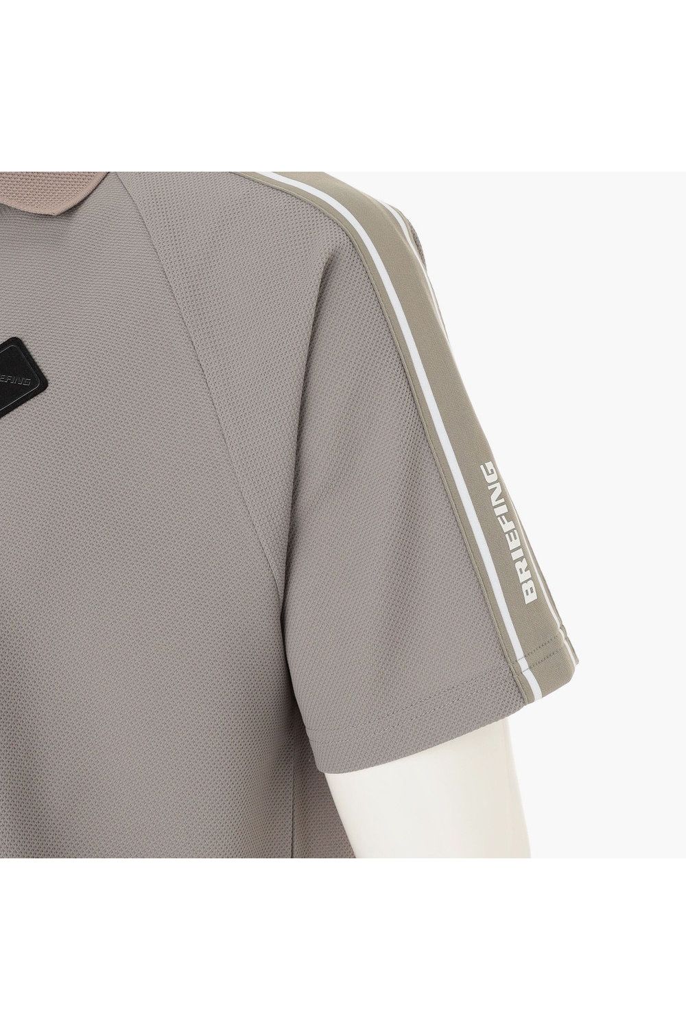 【26SS】 MEN'S LINE POLO RF / カノコ生地 ラインロゴテープ リラックスフィット ポロシャツ (ライトブラウン)