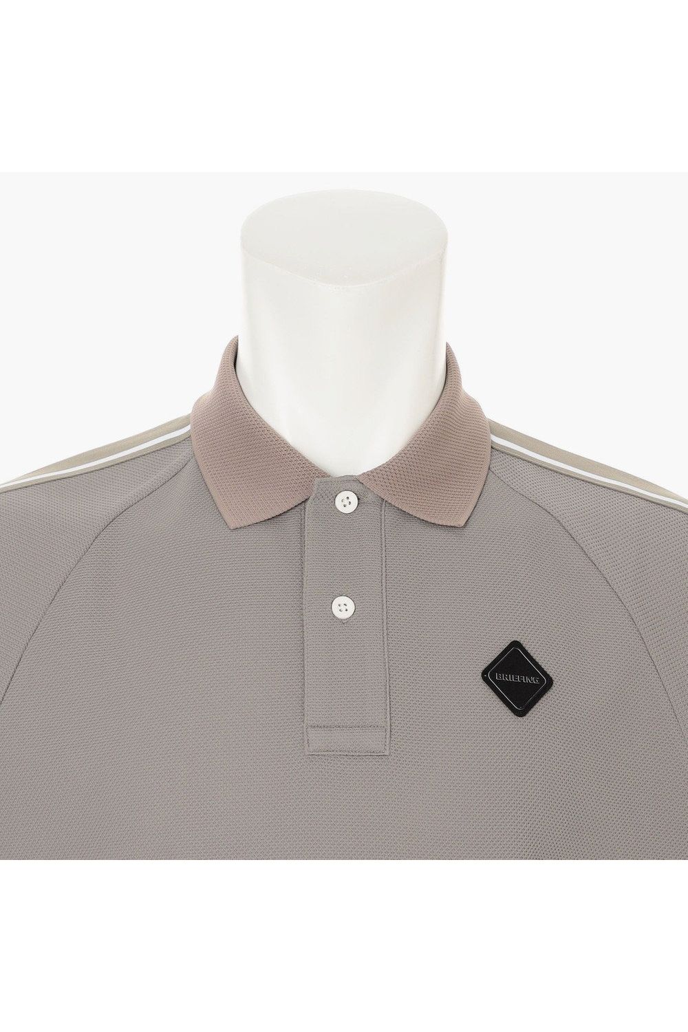 【26SS】 MEN'S LINE POLO RF / カノコ生地 ラインロゴテープ リラックスフィット ポロシャツ (ライトブラウン)