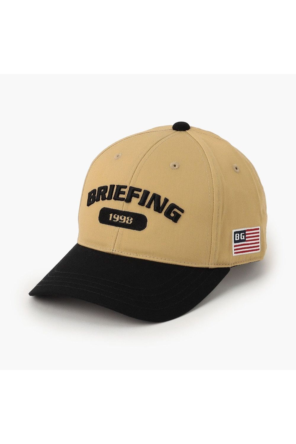 【26SS】 MEN’S COLLEGE LOGO CAP / カレッジ風ロゴ バイカラー キャップ (ベージュ)