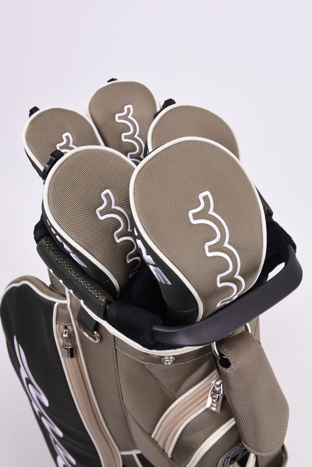 【26AW】 DUAL MAG PRO POLY COMBO CADDY BAG & HEAD COVER / ナイロン バイカラー カートタイプ キャディバッグ&ヘッドカバーセット (カーキ)