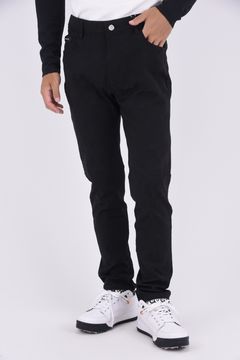 ESSENCE 4WAY STRECH PANTS / ジャガード ファイブポケット パンツ (ブラック)