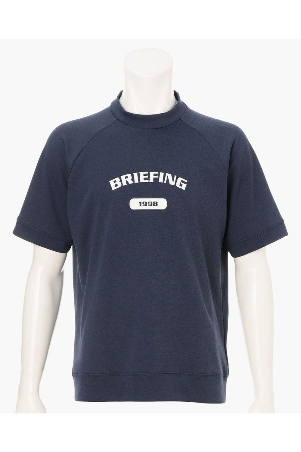 【26SS】 MEN’S COLLEGE LOGO HIGHNECK / カレッジロゴ リラックスフィット モックネックTシャツ (ネイビー)