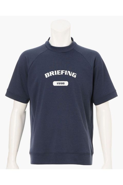 【26SS】 MEN’S COLLEGE LOGO HIGHNECK / カレッジロゴ リラックスフィット モックネックTシャツ (ネイビー)