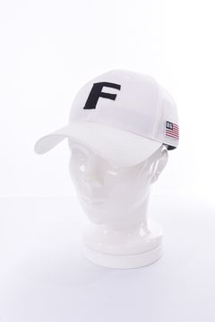 MENS TWILL INITIAL CAP / イニシャル ワッペン キャップ (ホワイト)