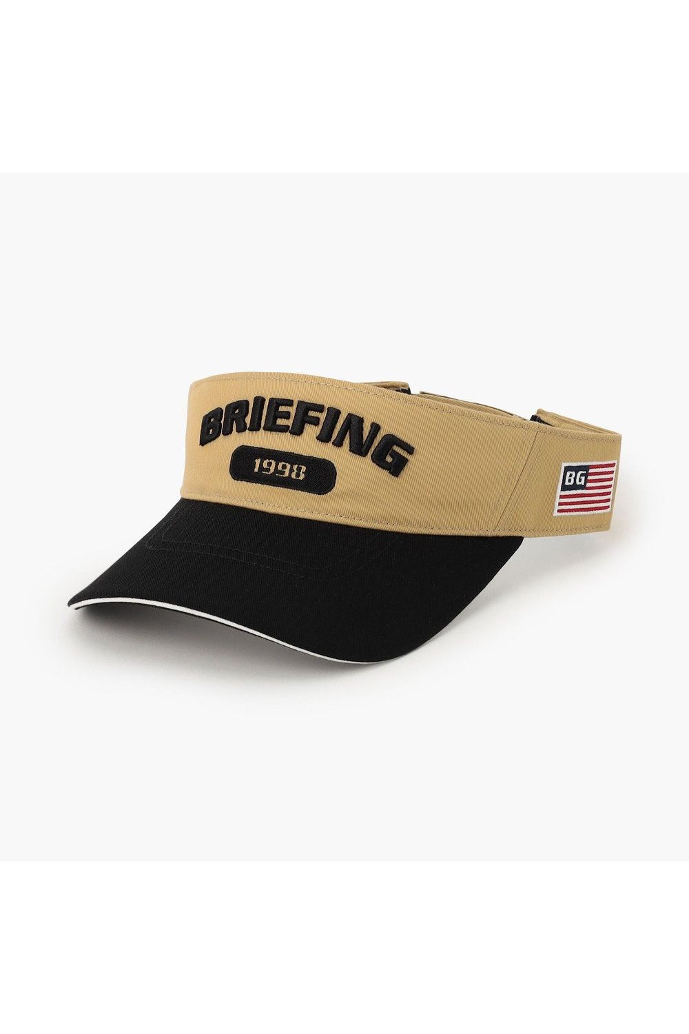 【26SS】 MEN'S COLLEGE LOGO VISOR / カレッジ風ロゴ バイカラー サンバイザー (ベージュ)