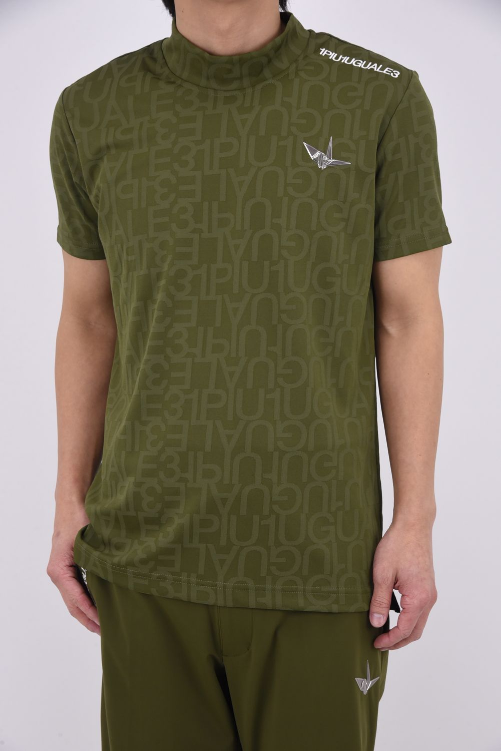 【26SS】 JACQUARD MOCK NECK  / ジャガード モックネック (カーキ)