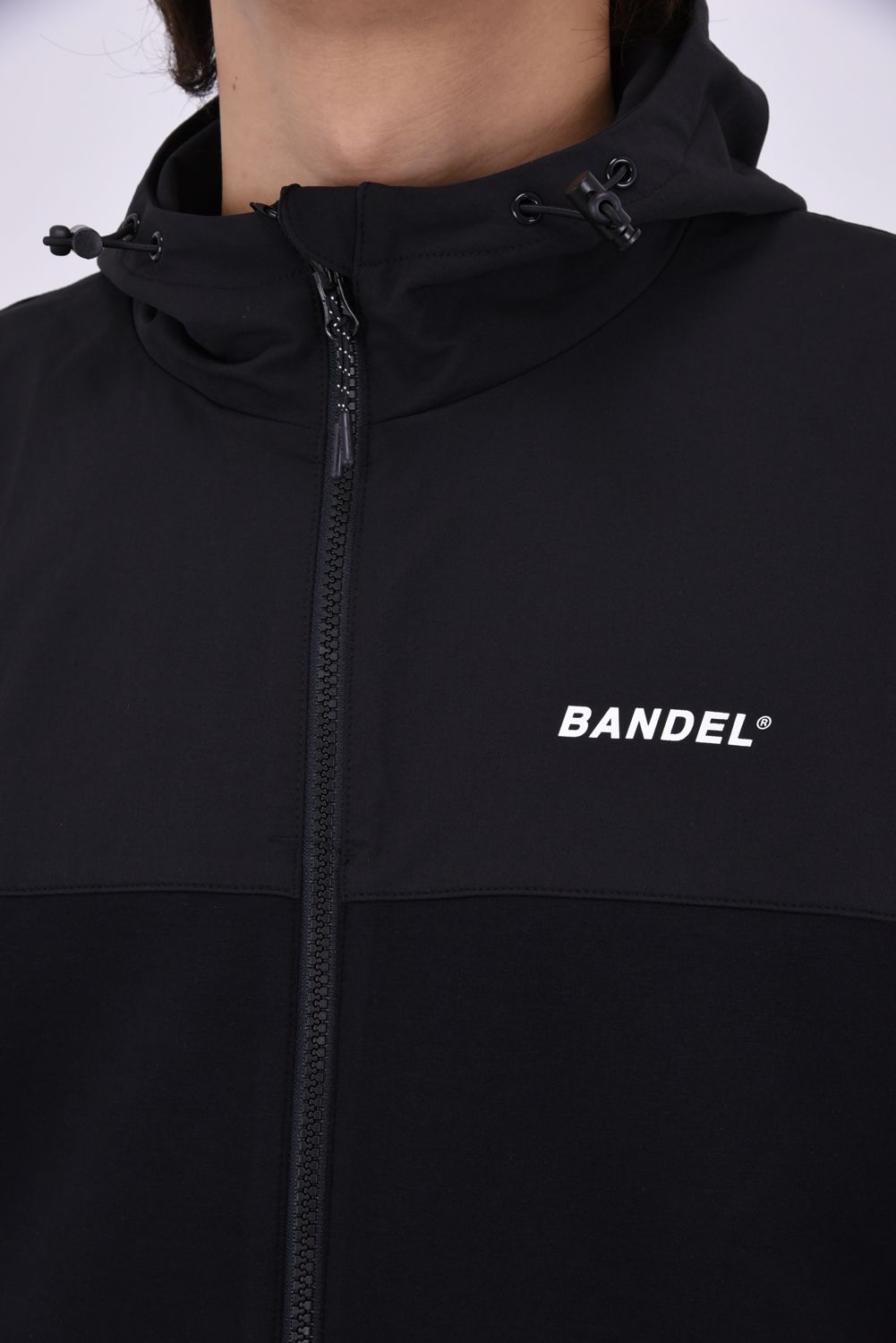 【26AW】 BONDING COMBINATION ZIP HOODIE / ボンディングコンビネーション ジップアップパーカー (ブラック/ブラック)