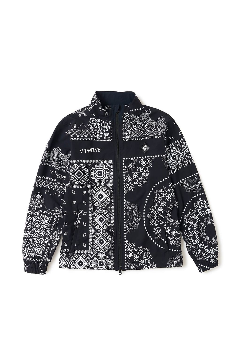 【26AW】 【レディース】 MOLD BAN JKT / バンダナ総柄 バックモールドロゴ ナイロンジャケット (ブラック)