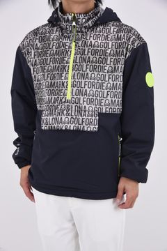 【2025AW】 MATRIX SHIELD HALF ZIP JACKET / レターグラフィックジャカード ハーフジップ プルオーバージャケット (ブラック)