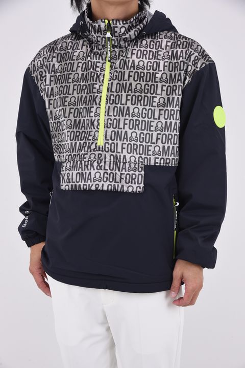 【2025AW】 MATRIX SHIELD HALF ZIP JACKET / レターグラフィックジャカード ハーフジップ プルオーバージャケット (ブラック)