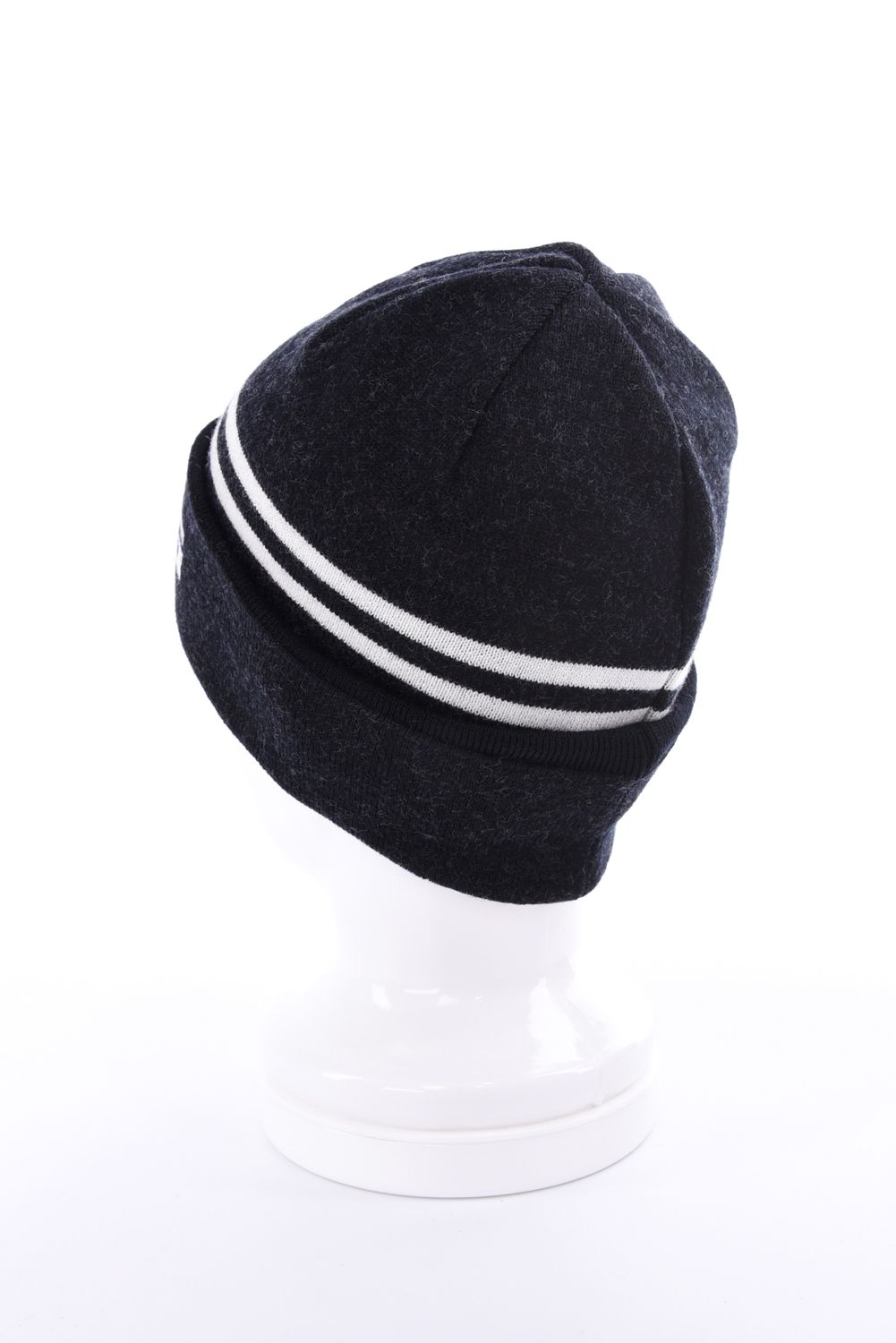 【26AW】 MEN’S WR WOOL KNIT DOUBLE LINE LOGO BEANIE / ブランドロゴ ダブルライン ニットビーニー (ブラック)