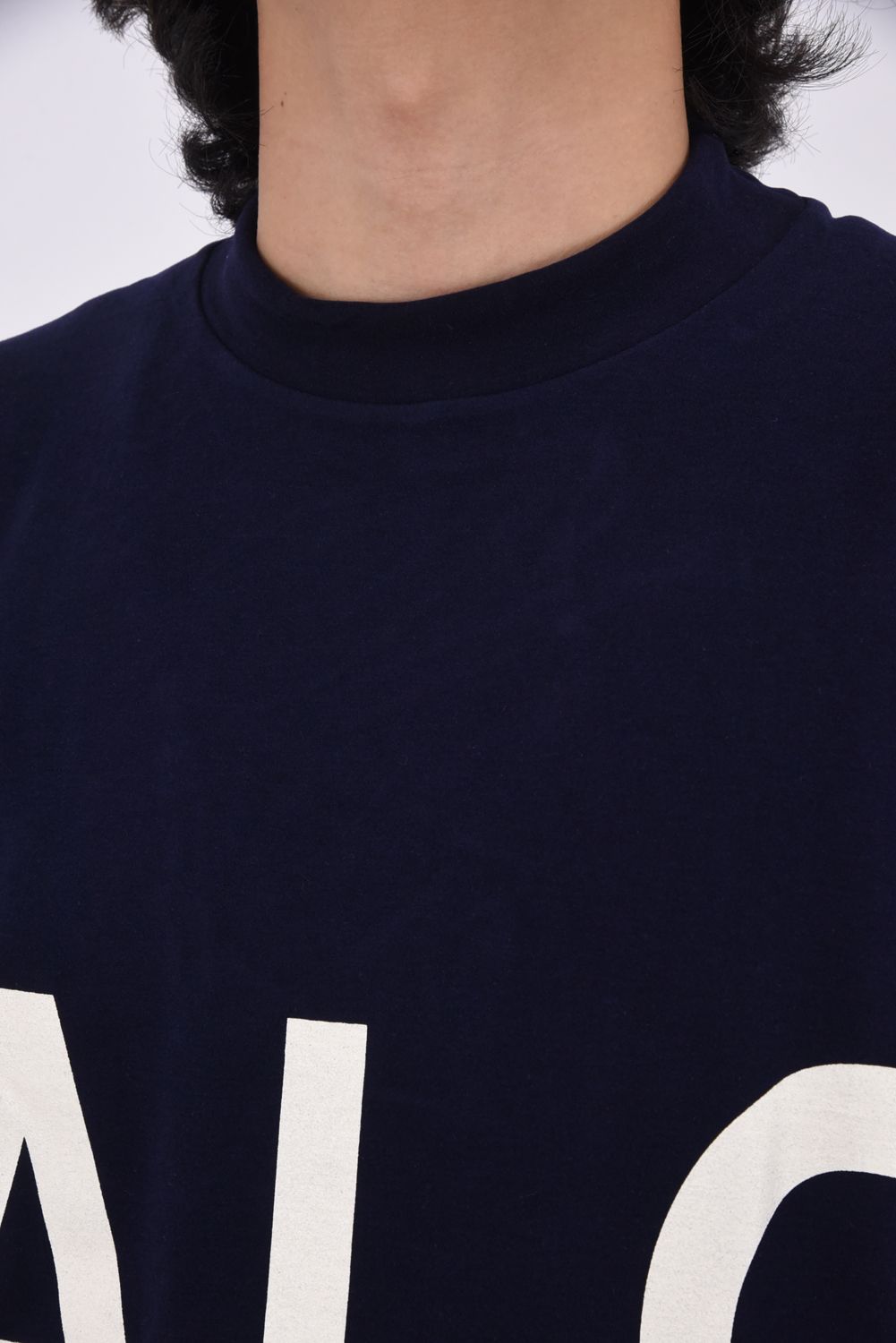Honu Mockneck L/S (BIG ALOHA) / アロハ プリント ロングスリーブ モックネックシャツ (ネイビー)