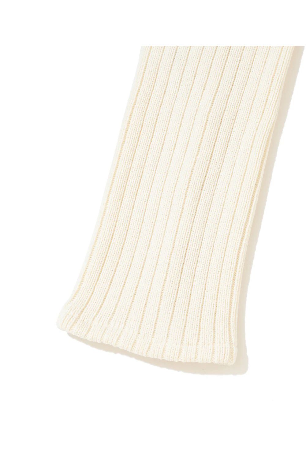 THERMOMIX KNIT LEG WARMERS / ブランドロゴ刺繍 ニットレッグウォーマー (ホワイト)