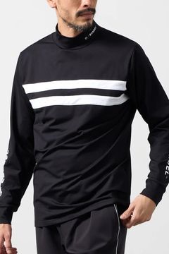 【26AW】 CHEST LINE MOCKNECK SHIRTS / チェストライン 長袖モックネック (ブラック)