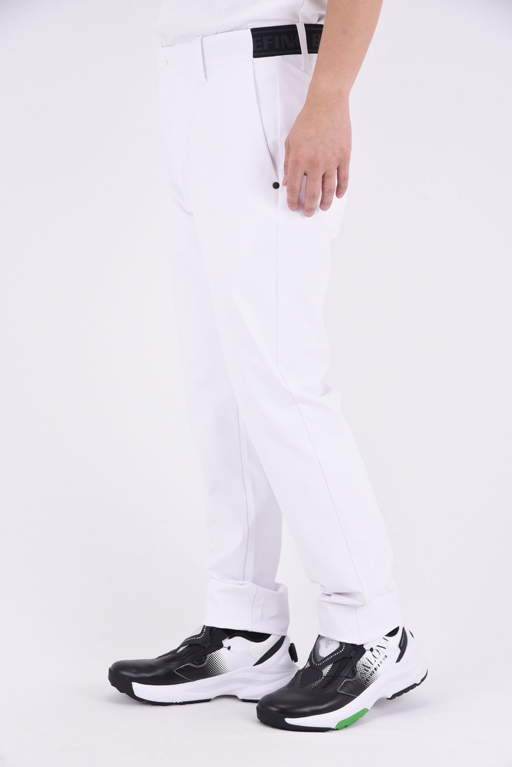 【25SS】 MEN’S LOGO ELASTIC SUMMER PANTS / ロゴ ゴムベルト パンツ (ホワイト)
