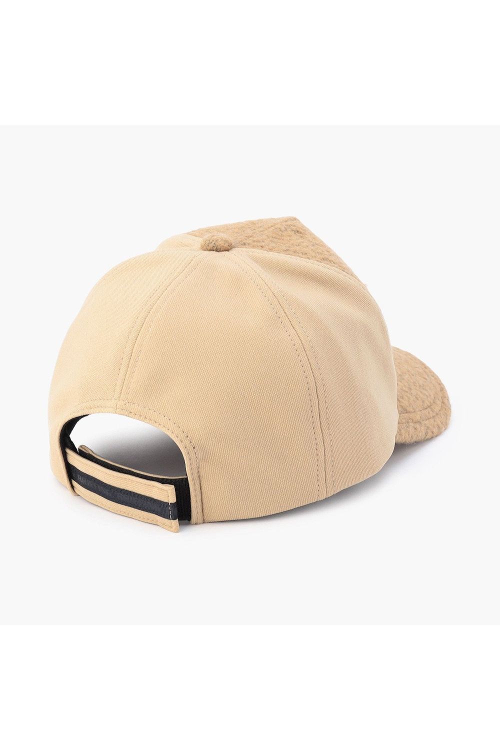 MEN’S WOOL BOA CAP / ウール混 ダイヤモンドロゴ ボアキャップ (ベージュ)