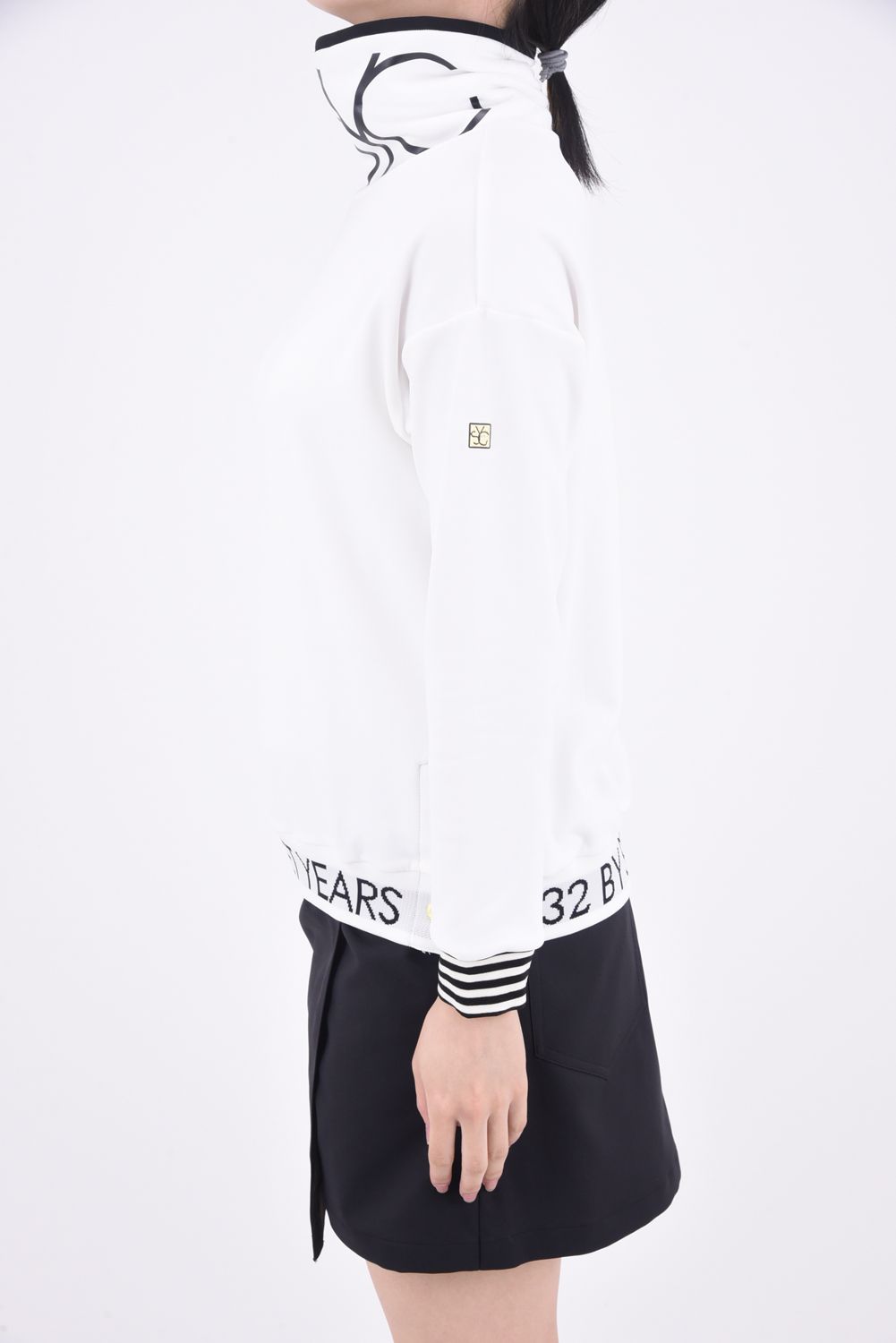 【レディース】 NECK LOGO HIGH NECK SHIRTS / ロゴリブ ロングスリーブ ハイネックシャツ ホワイト*