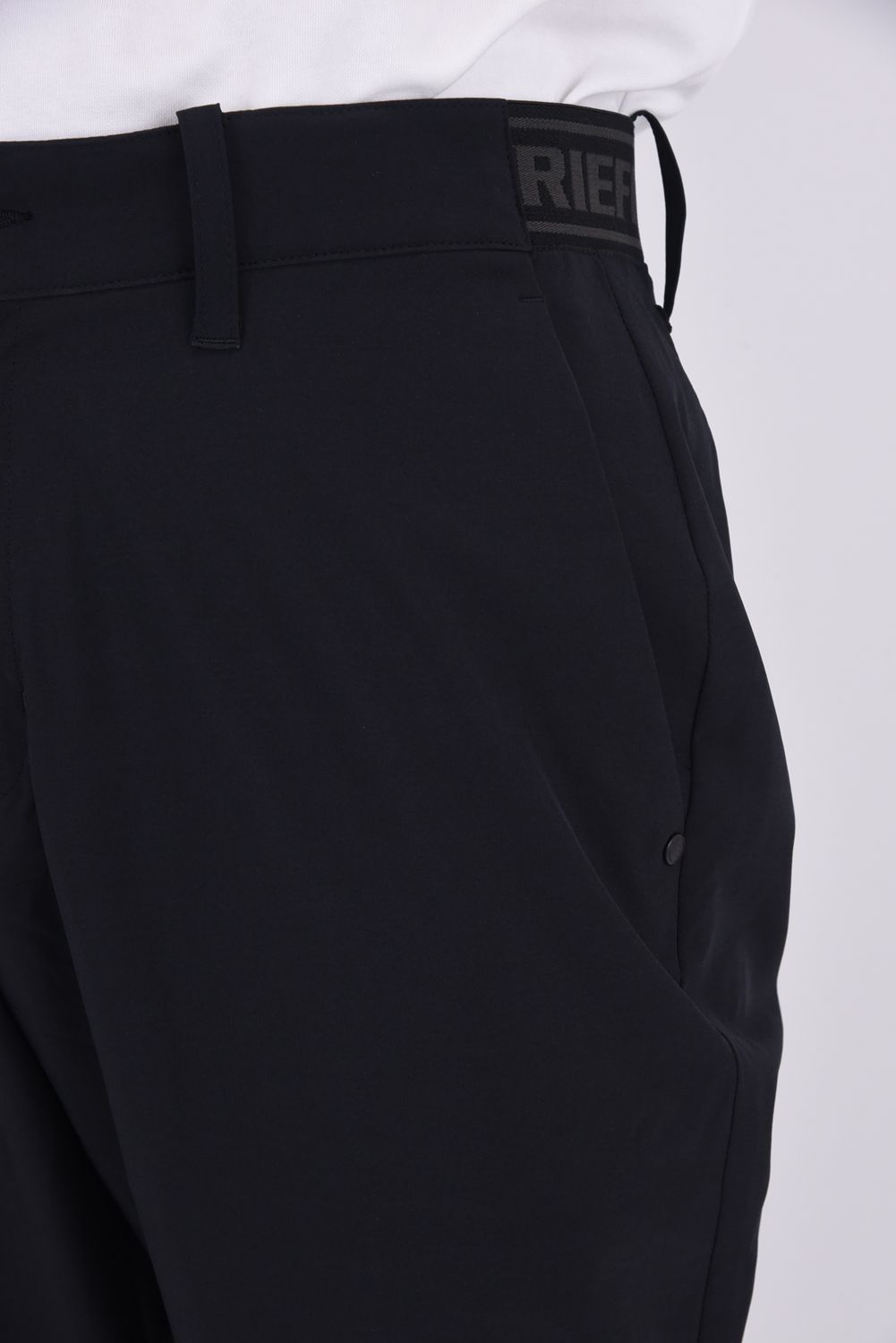 【26SS】 MEN'S COOLCORE LOGO ELASTIC PANTS / クールコア ウエストゴムベルト ロングパンツ (ブラック)