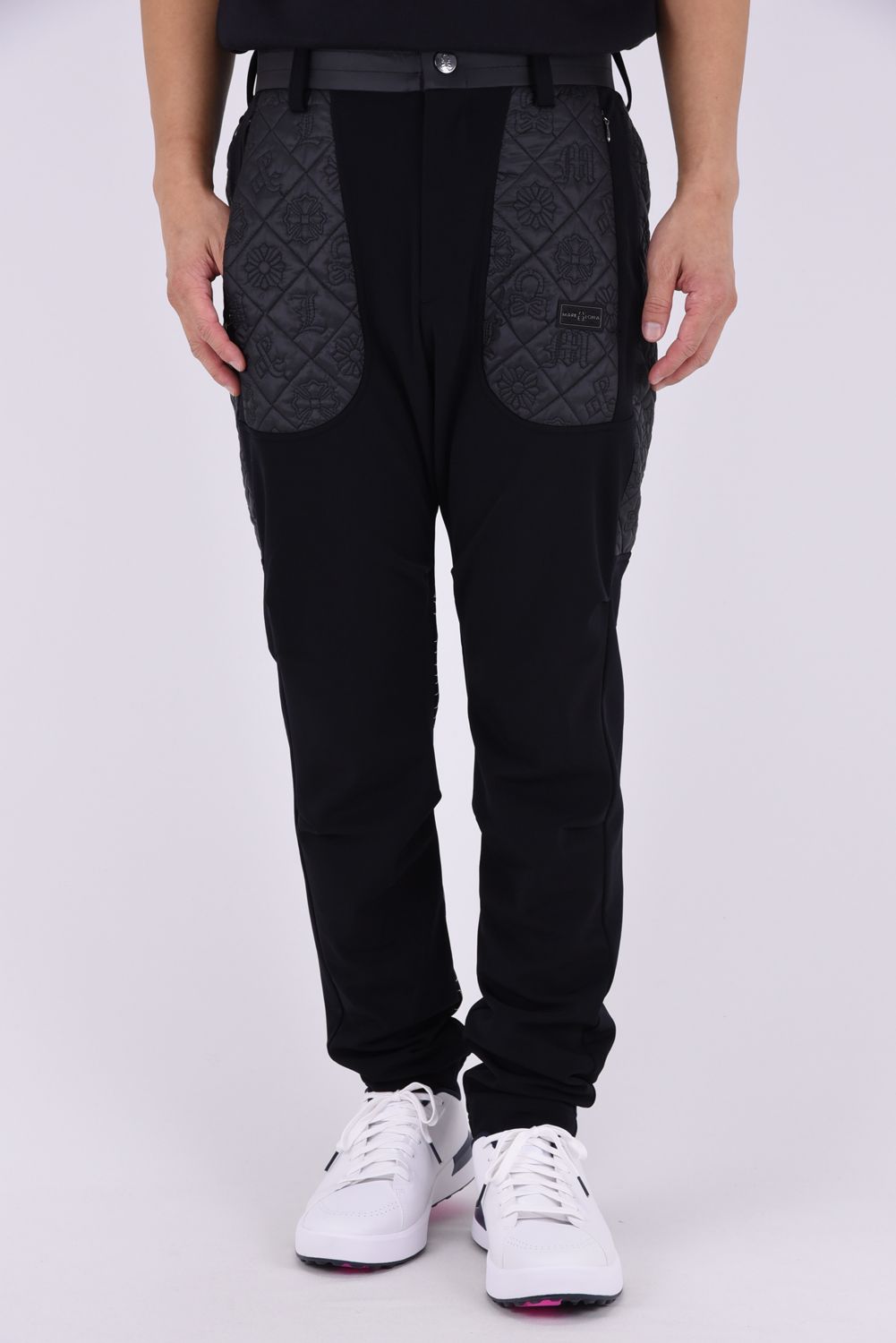 【26AW】 OBLIVION STRETCH HYBRID PANTS / モノグラムキルティング ボンディング素材 ハイブリッドパンツ (ブラック)