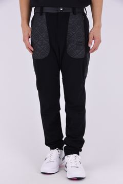 【26AW】 OBLIVION STRETCH HYBRID PANTS / モノグラムキルティング ボンディング素材 ハイブリッドパンツ (ブラック)