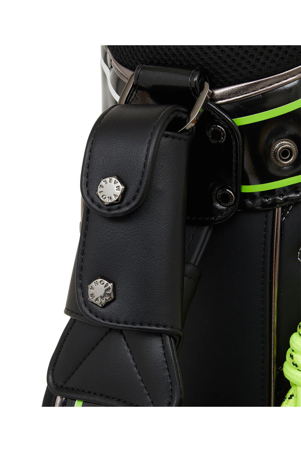 【26SS】【銀行振込・代金引換不可】【返品・交換不可】 NITRO CAMO PANELED CADDIE BAG / メッシュ生地 マルチカラー パッチワーク カートタイプ キャディバッグ (ブラック)