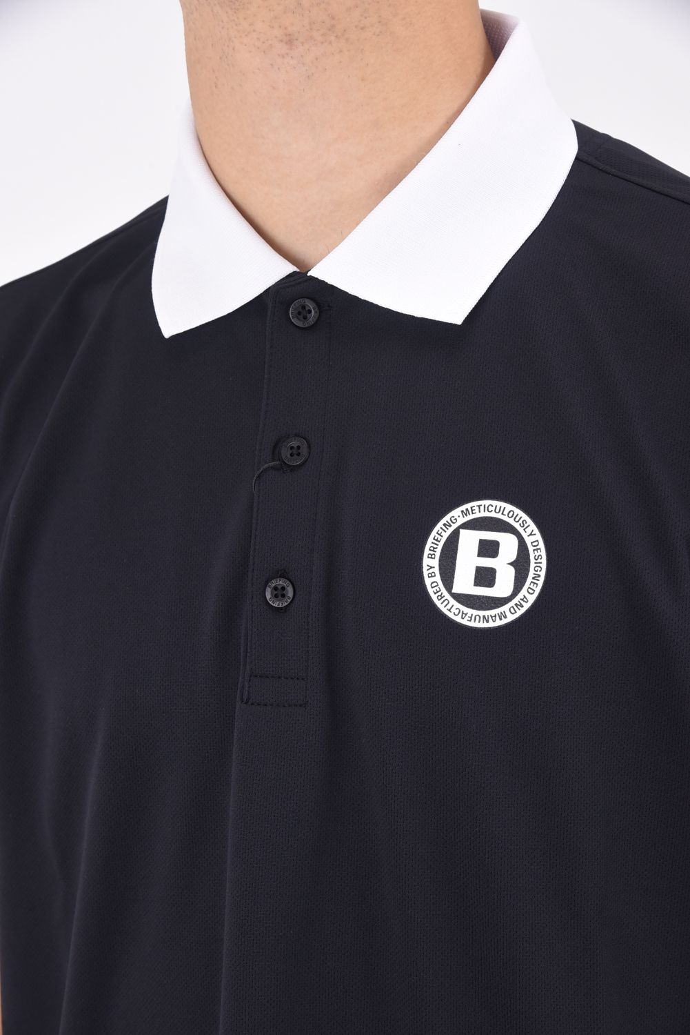BRIEFING - MENS CLERIC POLO RELAXED FIT / ブランドワッペン