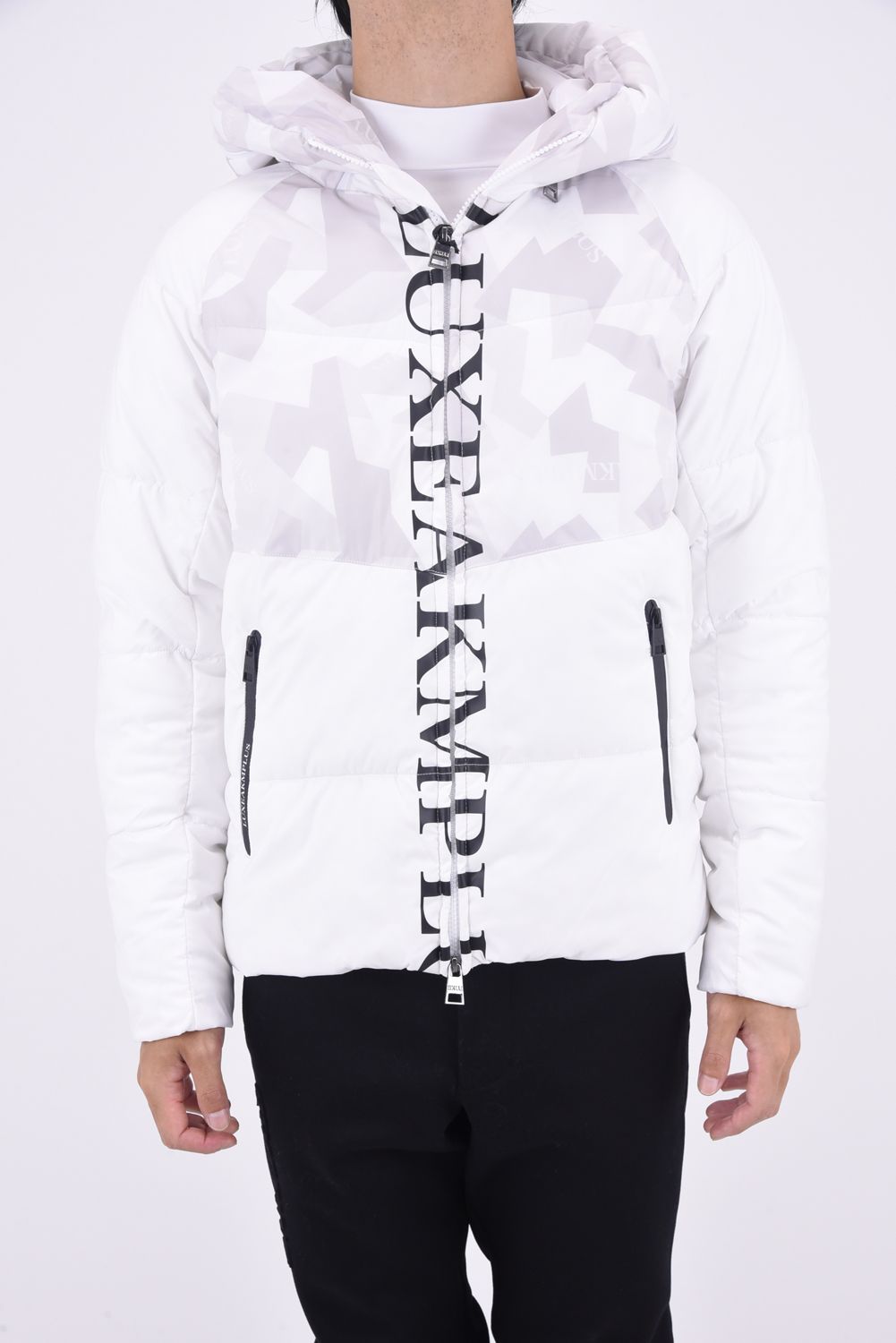 CENTER LOGO  HOODY / バックロゴ パデッドジャケット (ホワイトカモ) 『LEON1月号P193掲載商品』