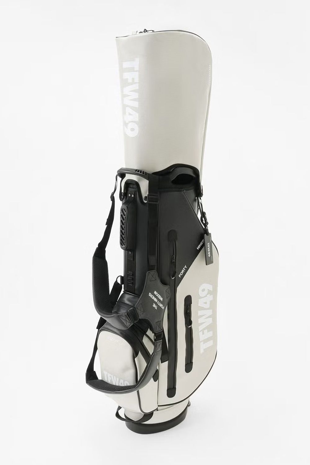 【銀行振込・代金引換不可】【返品・交換不可】 NYLON CADDY BAG / ナイロン キャディバッグ (グレージュ/ブラック)