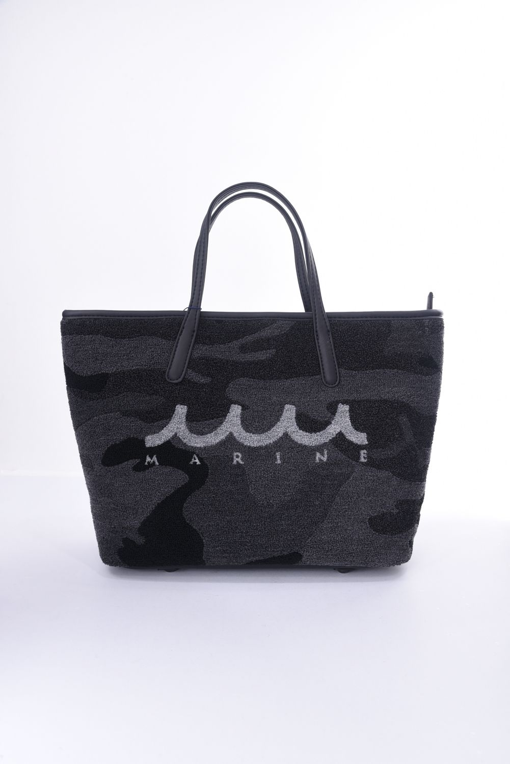 PILE TOTE BAG / パイル生地 トートバッグ (カモフラージュブラック)