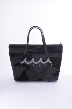 PILE TOTE BAG / パイル生地 トートバッグ (カモフラージュブラック)