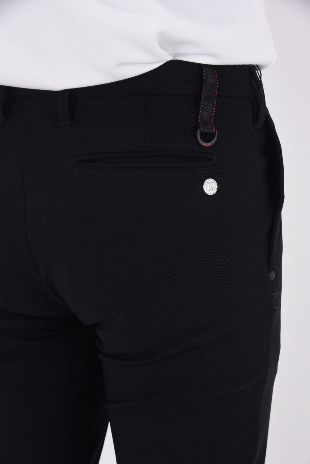 MENS BASIC PANTS BBG241 / ベーシック スリムパンツ (ブラック)